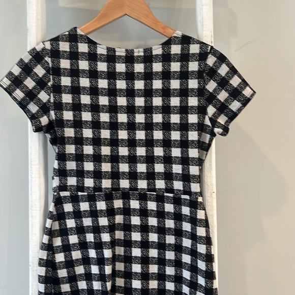 Gilli gingham black and white stretchy wrap checkered dress size small - Picture 8 of 8
